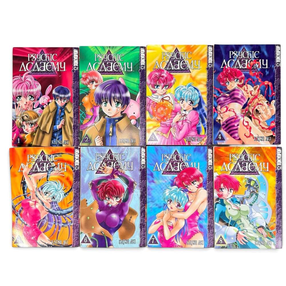 Psychic Academy Volumes 1-8 Manga Set Katsu Aki Tokyopop